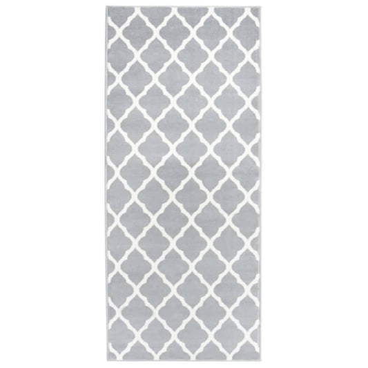 Berkfield Runner Rug BCF Grey and White 80x150 cm