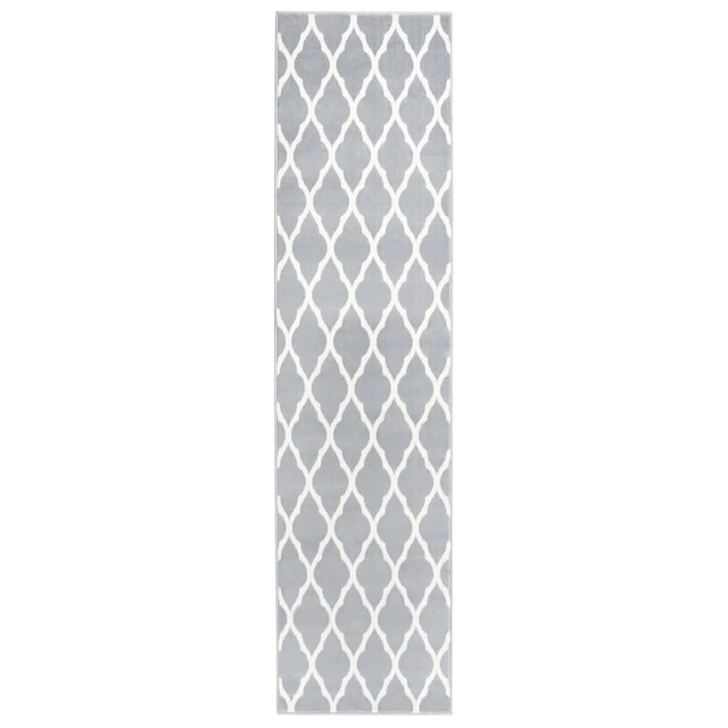 Berkfield Runner Rug BCF Grey and White 80x350 cm
