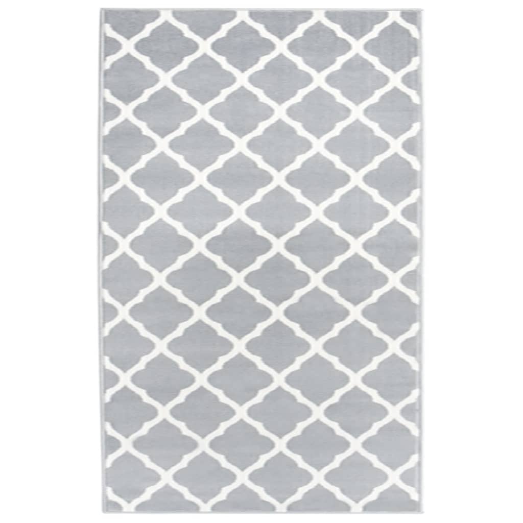 Berkfield Runner Rug BCF Grey and White 100x150 cm