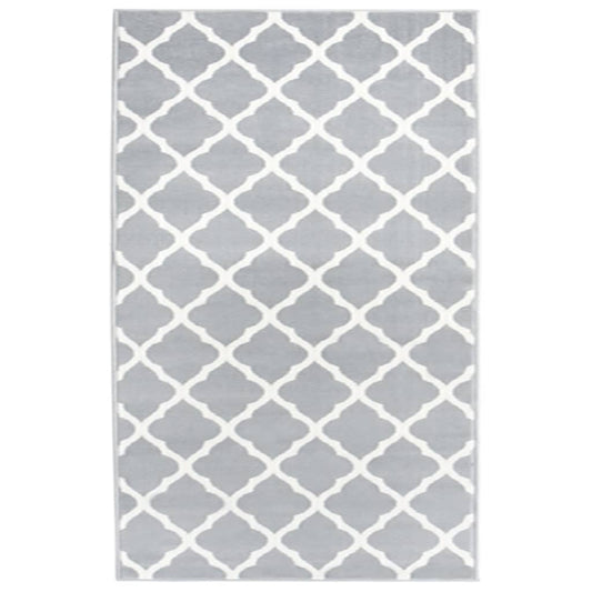 Berkfield Runner Rug BCF Grey and White 100x150 cm