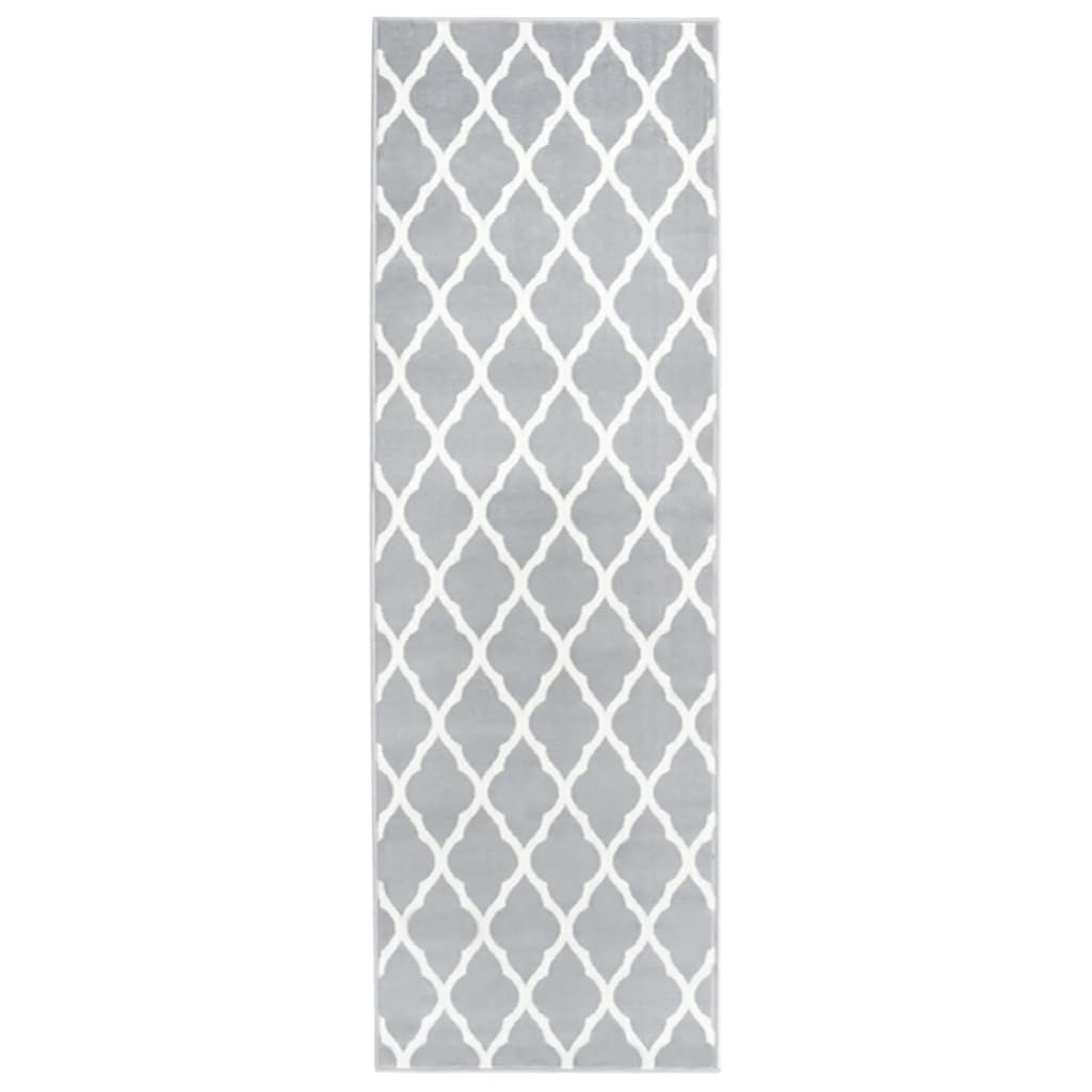 Berkfield Runner Rug BCF Grey and White 100x400 cm