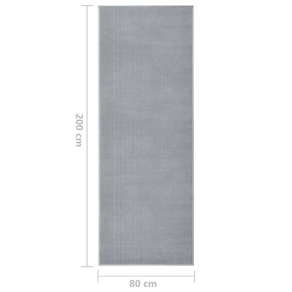 Berkfield Runner Rug BCF Grey 80x200 cm