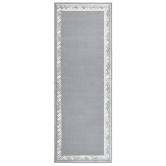 Berkfield Runner Rug BCF Grey with Motif 60x150 cm