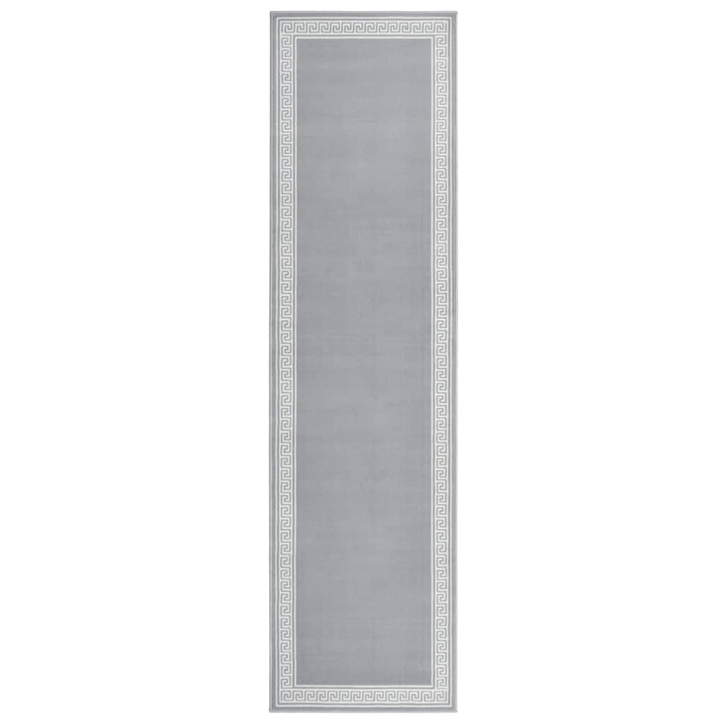 Berkfield Runner Rug BCF Grey with Motif 60x250 cm
