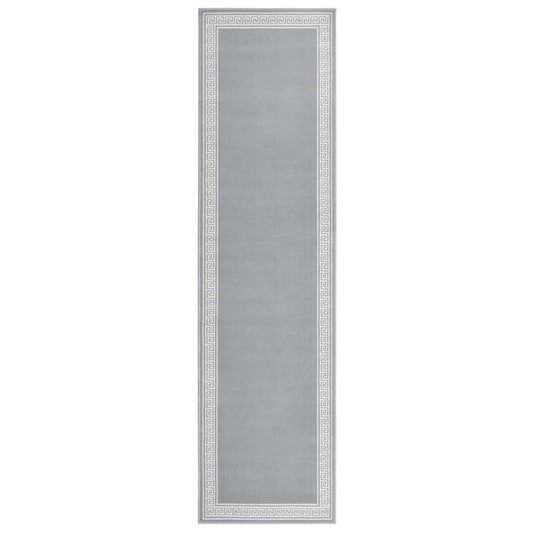 Berkfield Runner Rug BCF Grey with Motif 60x250 cm