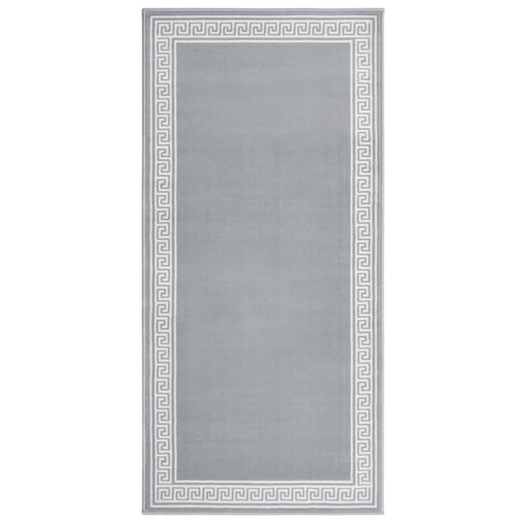Berkfield Runner Rug BCF Grey with Motif 80x150 cm