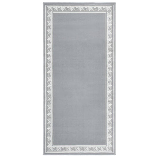 Berkfield Runner Rug BCF Grey with Motif 80x150 cm