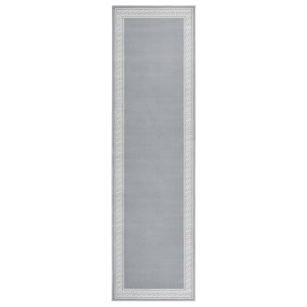 Berkfield Runner Rug BCF Grey with Motif 80x300 cm
