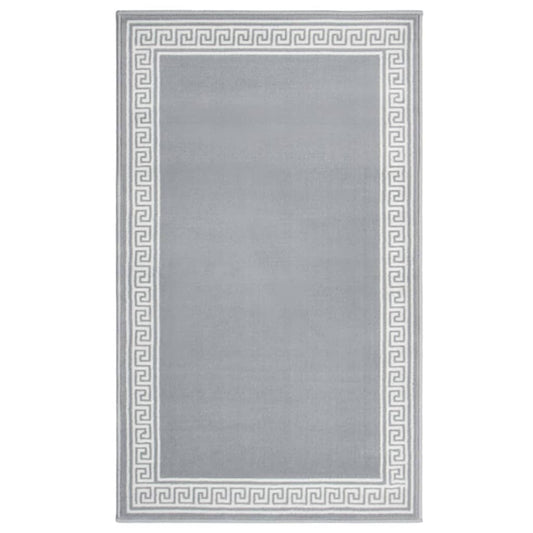 Berkfield Runner Rug BCF Grey with Motif 100x150 cm