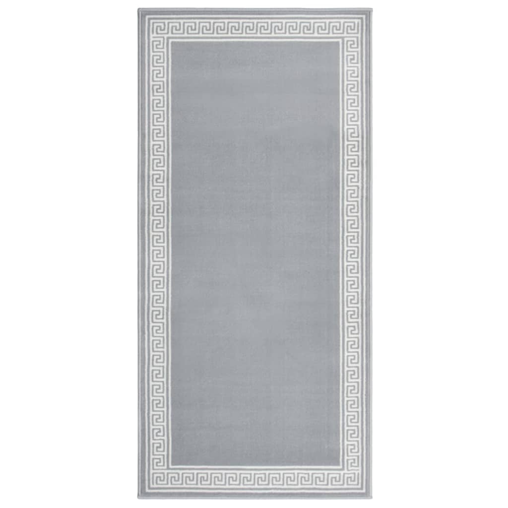 Berkfield Runner Rug BCF Grey with Motif 100x200 cm