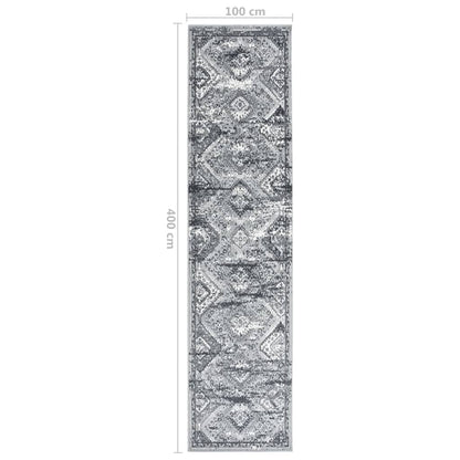 Berkfield Runner Rug BCF Oriental Grey 100x400 cm