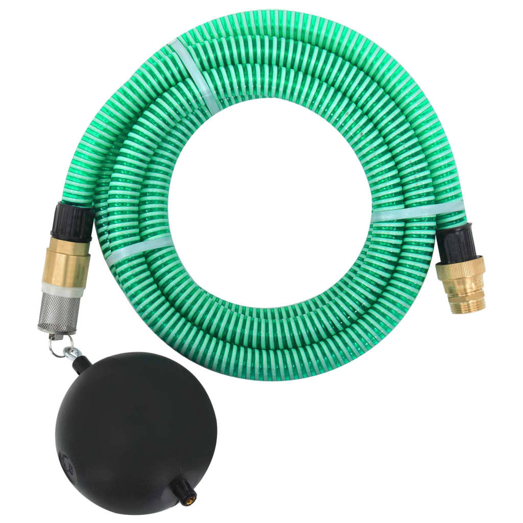 Berkfield Suction Hose with Brass Connectors Green 1.1" 3 m PVC