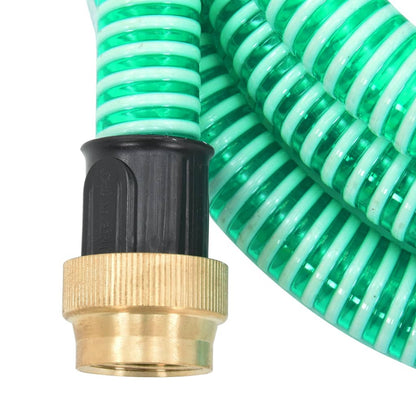 Berkfield Suction Hose with Brass Connectors Green 1.1" 15 m PVC