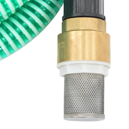 Berkfield Suction Hose with Brass Connectors Green 1.1" 15 m PVC