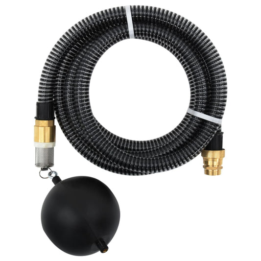 Berkfield Suction Hose with Brass Connectors Black 1.1" 15 m PVC