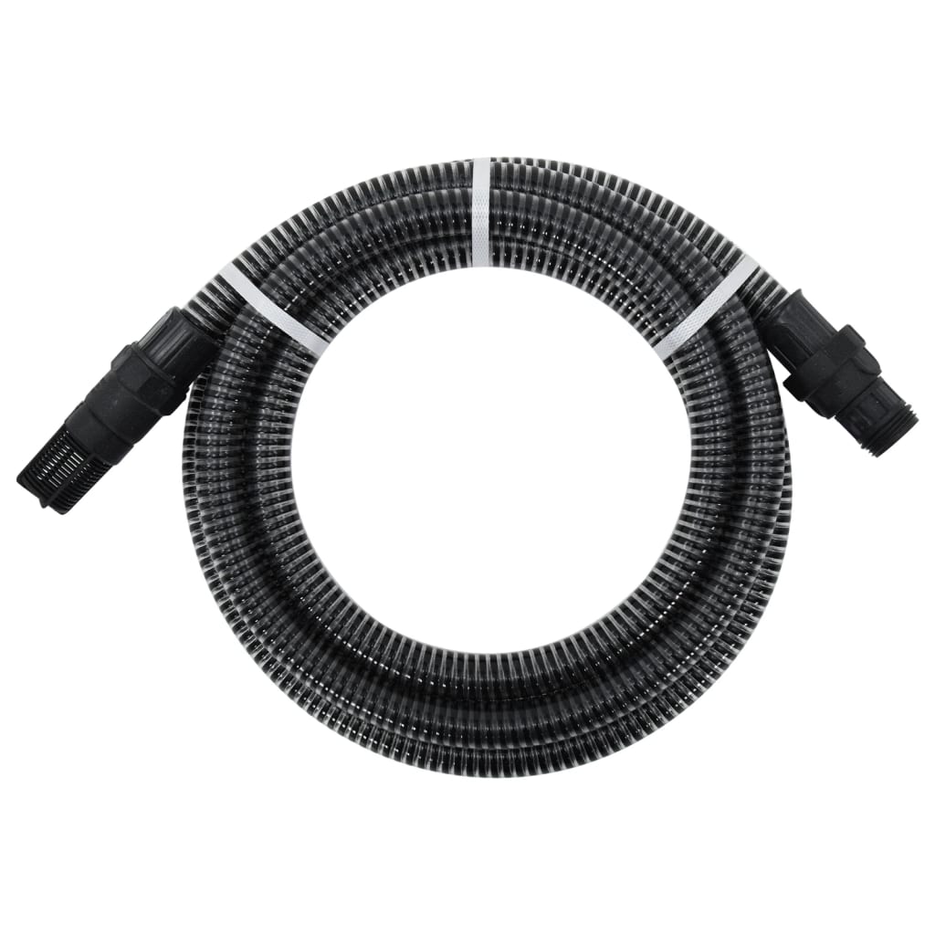 Berkfield Suction Hose with PVC Connectors Black 1" 10 m PVC