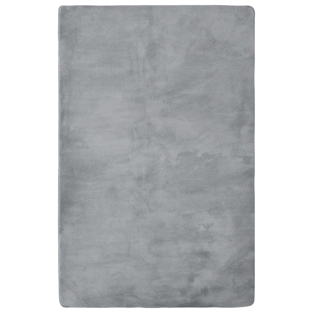 Berkfield Teddy Rug Grey 230x160 cm