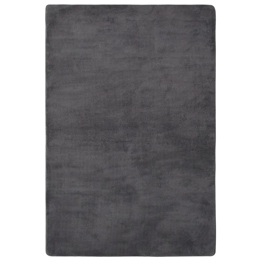 Berkfield Teddy Rug Anthracite 200x140 cm
