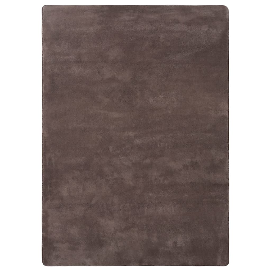 Berkfield Teddy Rug Taupe 170x120 cm