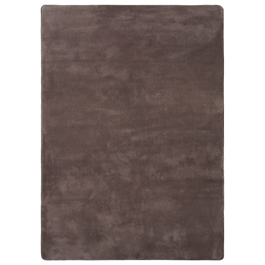 Berkfield Teddy Rug Taupe 170x120 cm