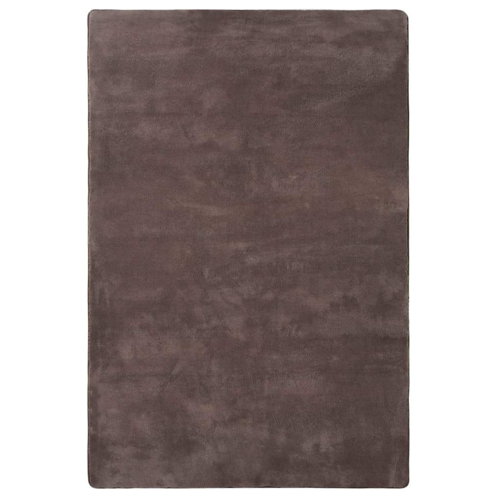 Berkfield Teddy Rug Taupe 200x140 cm
