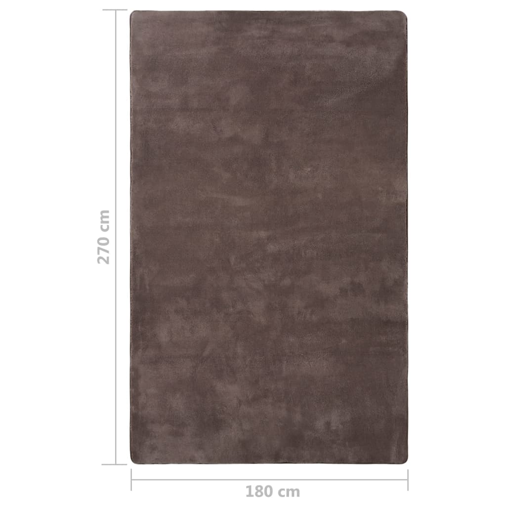 Berkfield Teddy Rug Taupe 270x180 cm