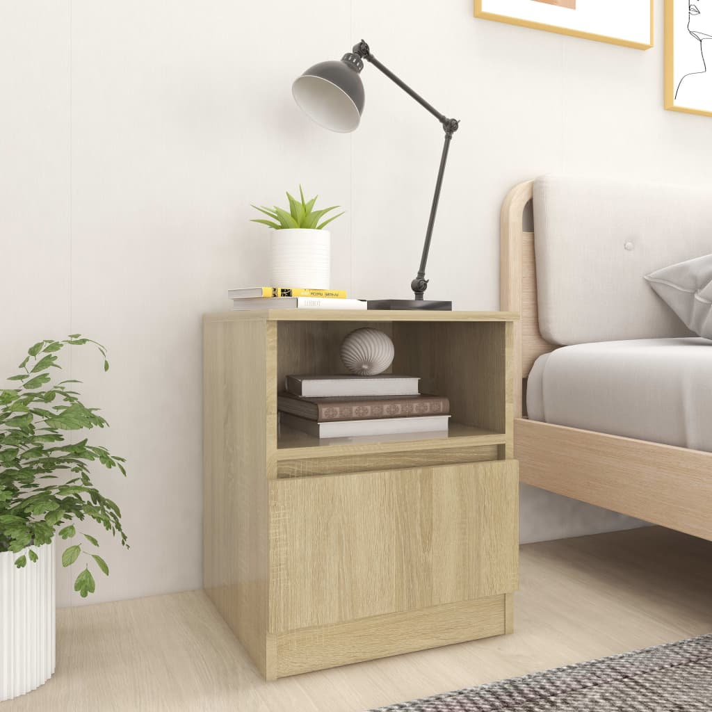 Berkfield Bed Cabinets 2 pcs Sonoma Oak 40x40x50 cm Engineered Wood