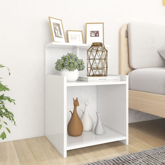 Berkfield Bed Cabinets 2 pcs White 40x35x60 cm Engineered Wood