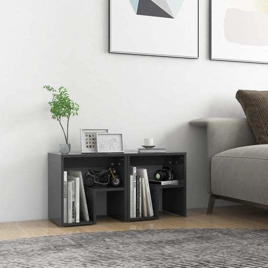 Berkfield Bed Cabinets 2 pcs Grey 40x30x40 cm Engineered Wood