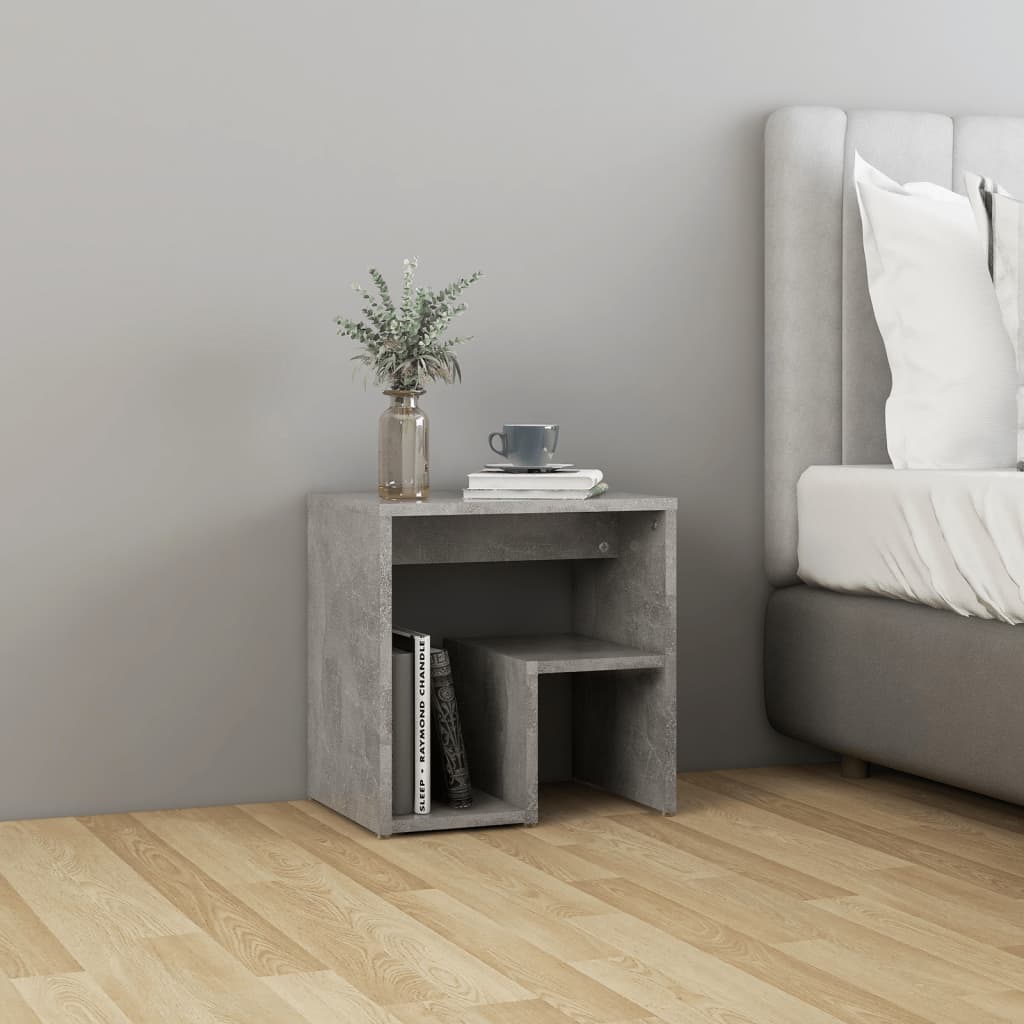 Berkfield Bed Cabinet Concrete Grey 40x30x40 cm Engineered Wood