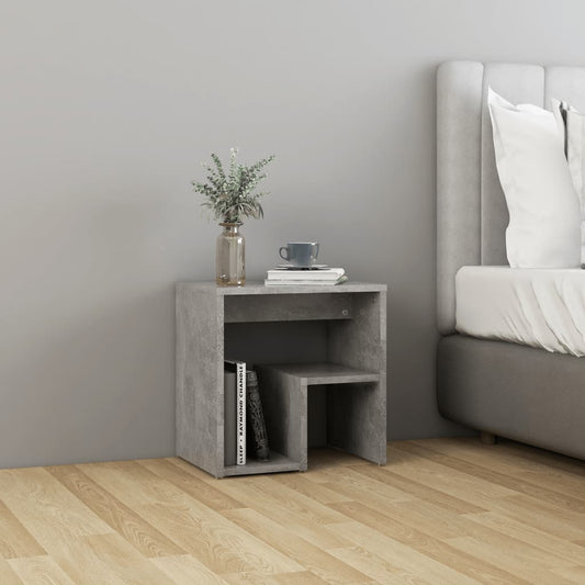 Berkfield Bed Cabinet Concrete Grey 40x30x40 cm Engineered Wood