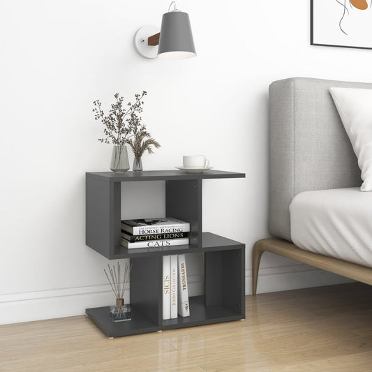 Berkfield Bedside Cabinet Grey 50x30x51.5 cm Engineered Wood