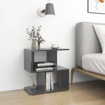 Berkfield Bedside Cabinets 2 pcs High Gloss Grey 50x30x51.5 cm Engineered Wood