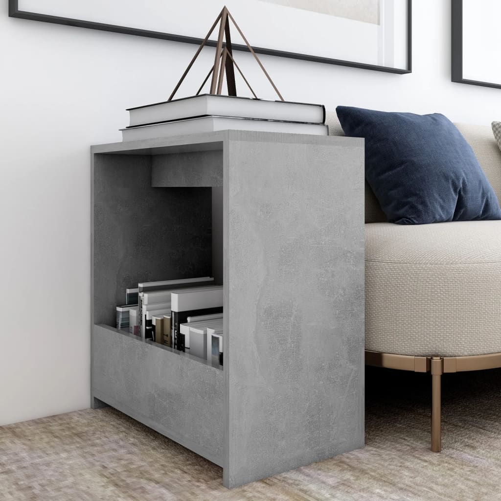 Berkfield Side Table Concrete Grey 50x26x50 cm Engineered Wood