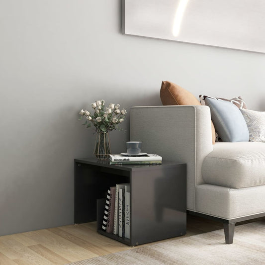 Berkfield Side Table Grey 59x36x38 cm Engineered Wood