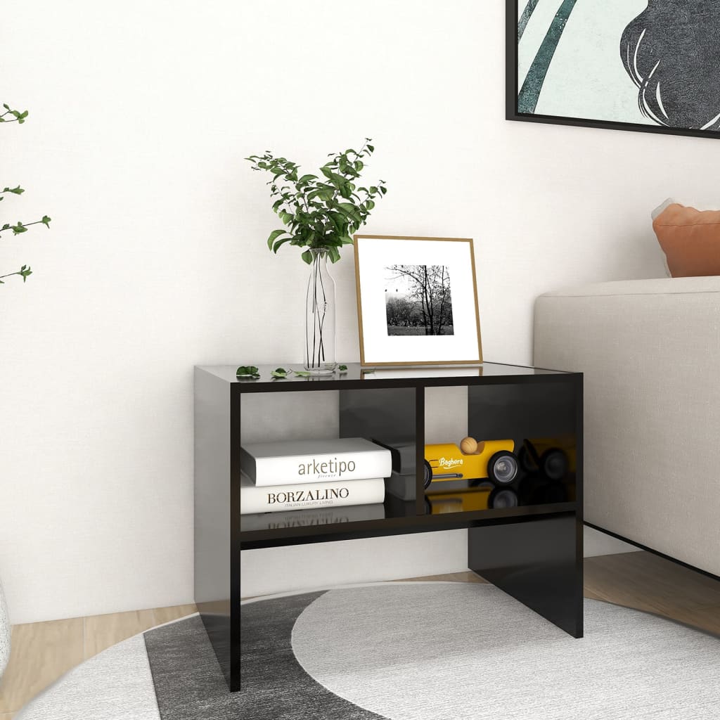 Berkfield Side Table Black 60x40x45 cm Engineered Wood