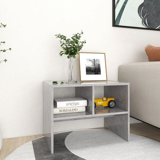 Berkfield Side Table Concrete Grey 60x40x45 cm Engineered Wood