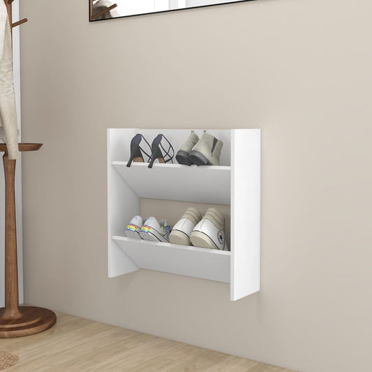 Berkfield Wall Shoe Cabinet White 60x18x60 cm Engineered Wood