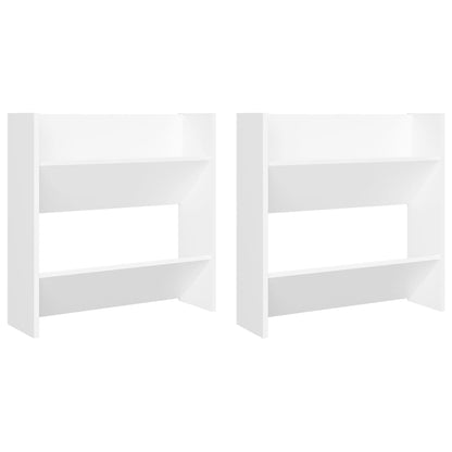 Berkfield Wall Shoe Cabinets 2 pcs White 60x18x60 cm Engineered Wood