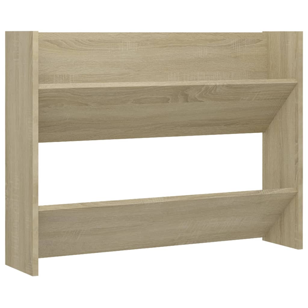 Berkfield Wall Shoe Cabinets 2 pcs Sonoma Oak 80x18x60cm Engineered Wood