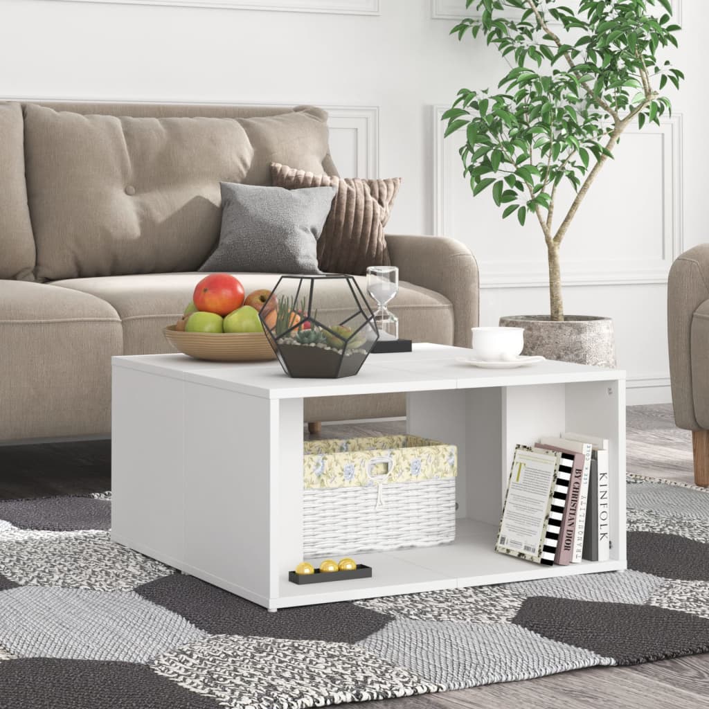 Berkfield Coffee Tables 4 pcs White 33x33x33 cm Engineered Wood