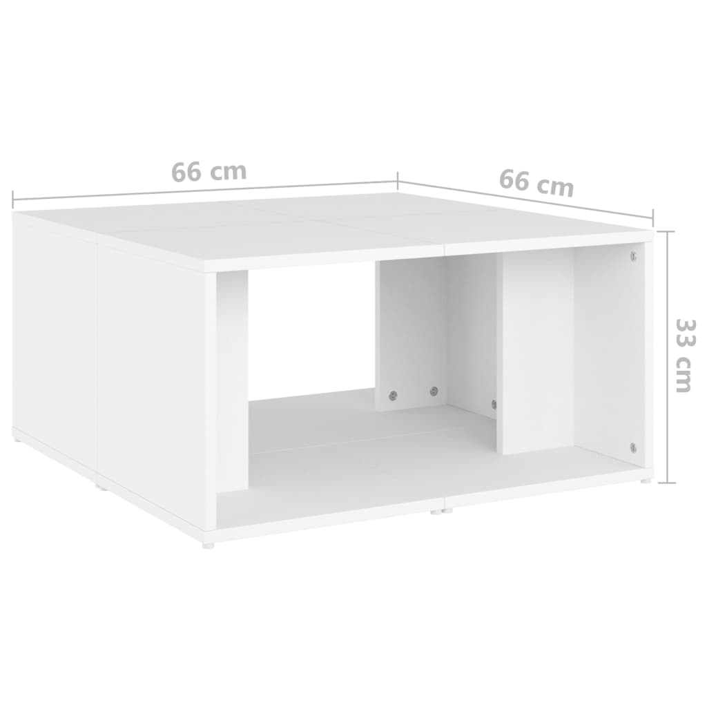 Berkfield Coffee Tables 4 pcs White 33x33x33 cm Engineered Wood