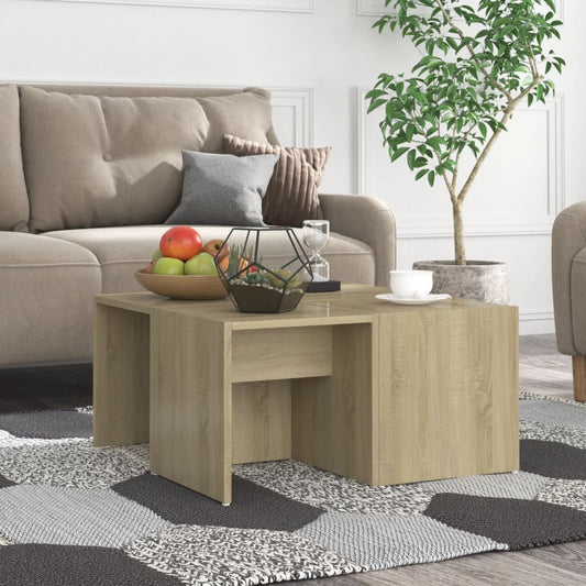Berkfield Coffee Tables 4 pcs Sonoma Oak 33x33x33 cm Engineered Wood