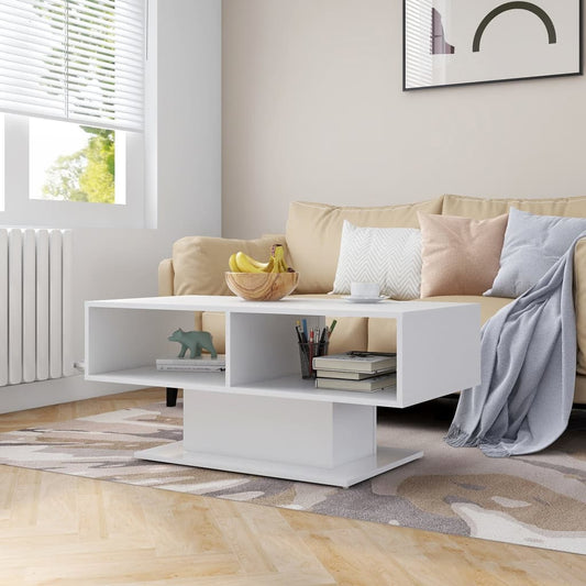 Berkfield Coffee Table White 103.5x50x44.5 cm Engineered Wood