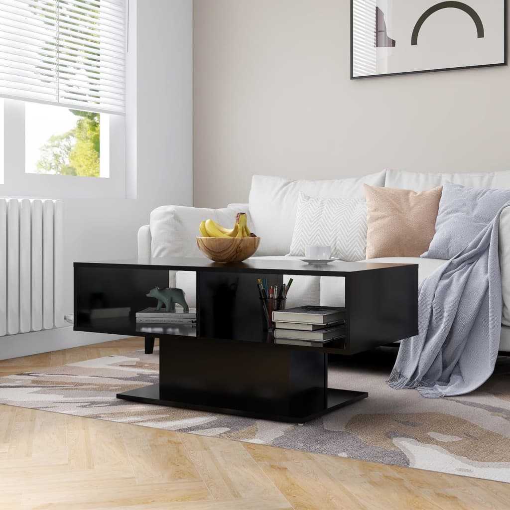 Berkfield Coffee Table Black 103.5x50x44.5 cm Engineered Wood