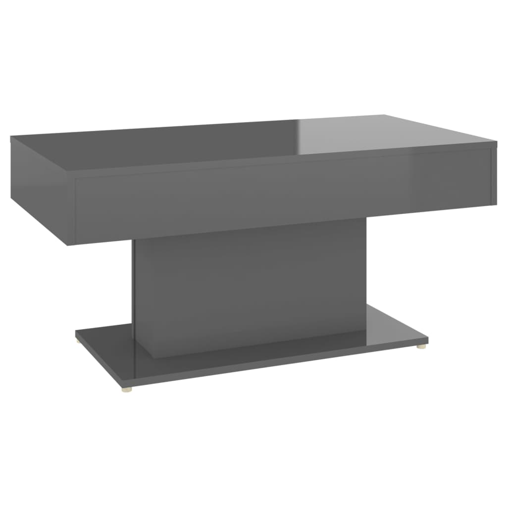 Berkfield Coffee Table High Gloss Grey 96x50x45 cm Engineered Wood