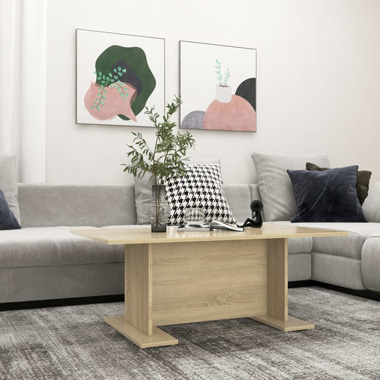 Berkfield Coffee Table Sonoma Oak 103.5x60x40 cm Engineered Wood
