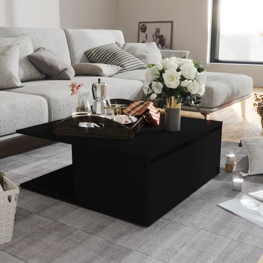 Berkfield Coffee Table Black 80x80x31 cm Engineered Wood