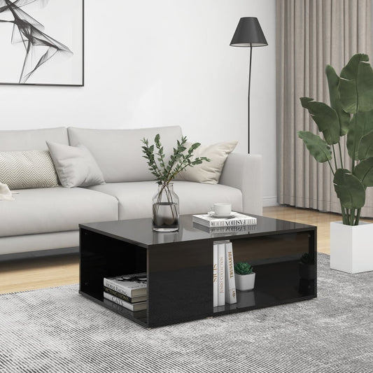 Berkfield Coffee Table High Gloss Black 90x67x33 cm Engineered Wood