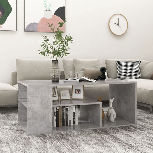 Berkfield Coffee Table Concrete Grey 100x50x40 cm Engineered Wood